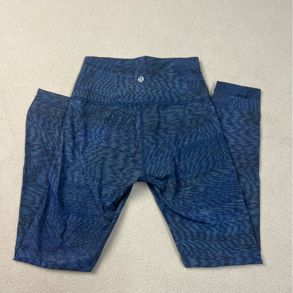 Lululemon Wunder Under 7/8 Tight Luxtreme 25" Linear Flux Battleship Multi sz 4 - Picture 7 of 7